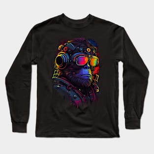 Super Ape Future Ape Sci-Fi Anime Ape Long Sleeve T-Shirt